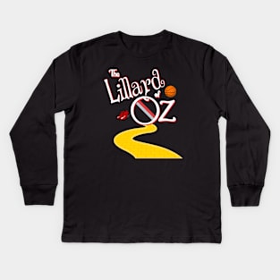 Damian LILLARD of Oz - Portland Trailblazers, Blazers, Dame, Ripcity, Basketball, Oregon Kids Long Sleeve T-Shirt